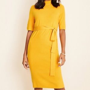 Ann Taylor sweater dress, beautiful daffodil color